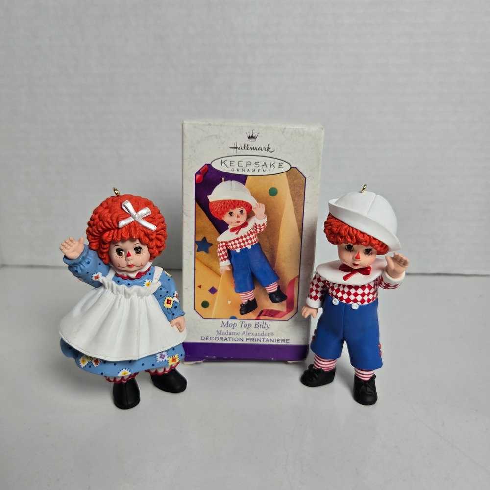 Hallmark Keepsake Ornament 1999 Madame Alexander Mop Top Billy Raggedy Andy Lot